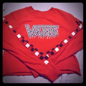 Van's crop top long sleeve small